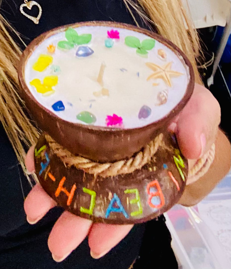 Coconut shell Candles