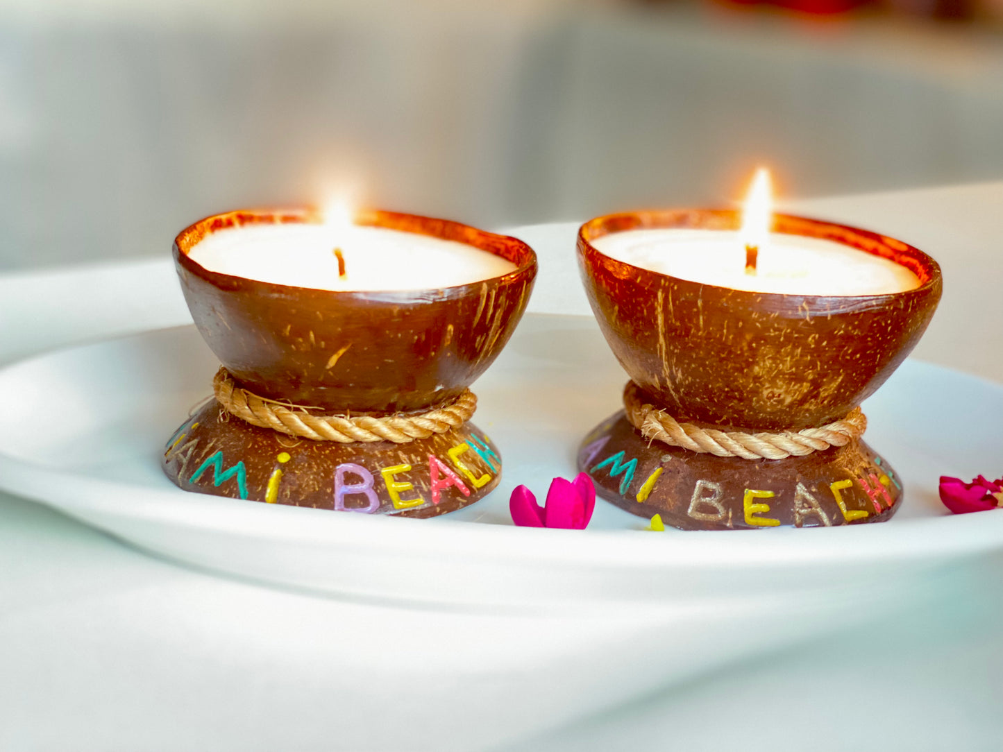Coconut shell Candles
