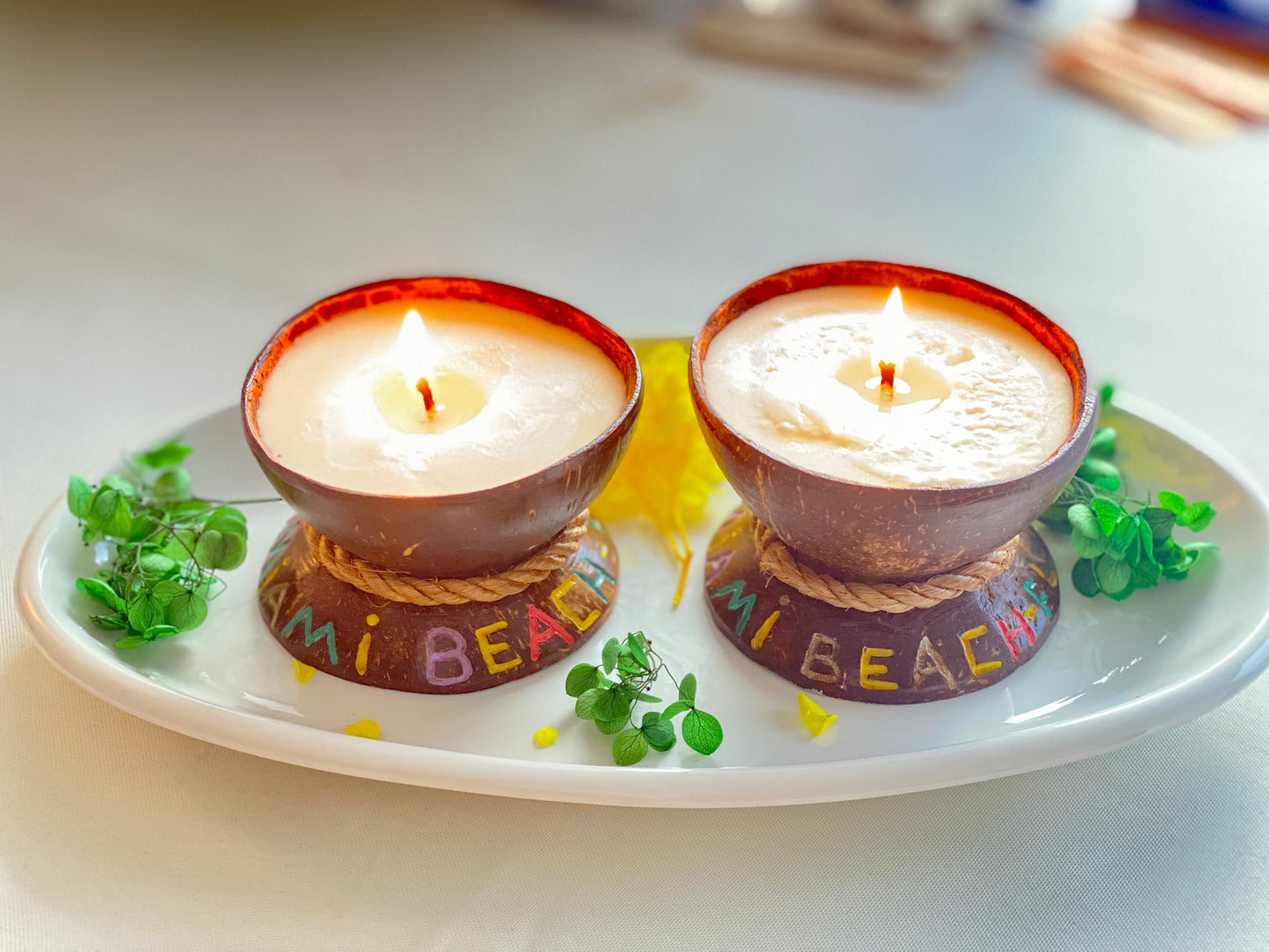 Coconut shell Candles