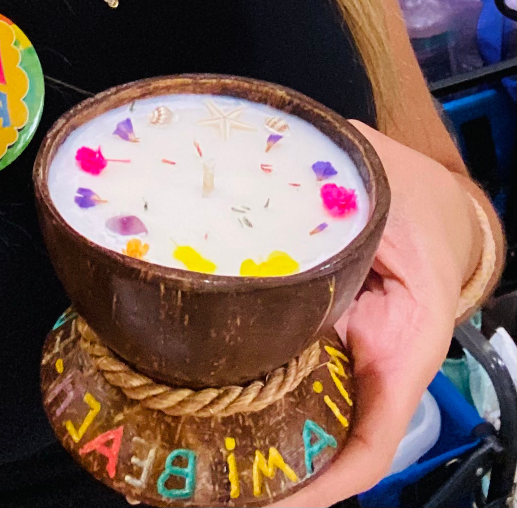Coconut shell Candles