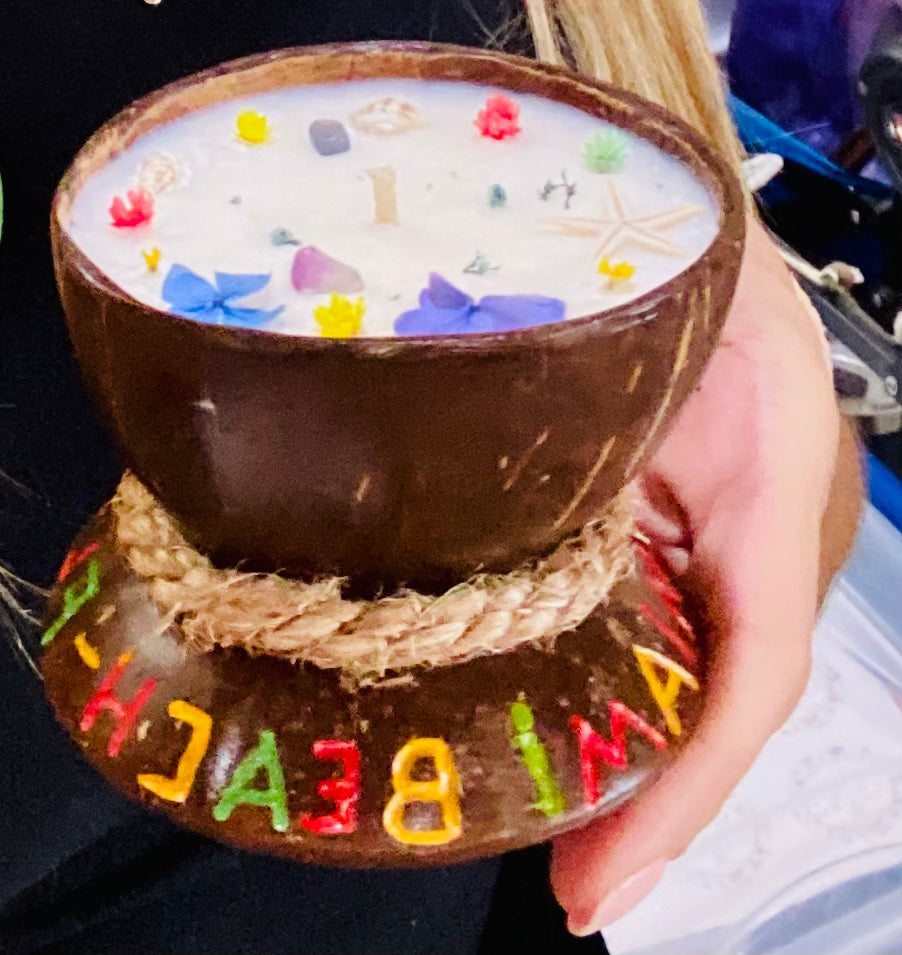 Coconut shell Candles