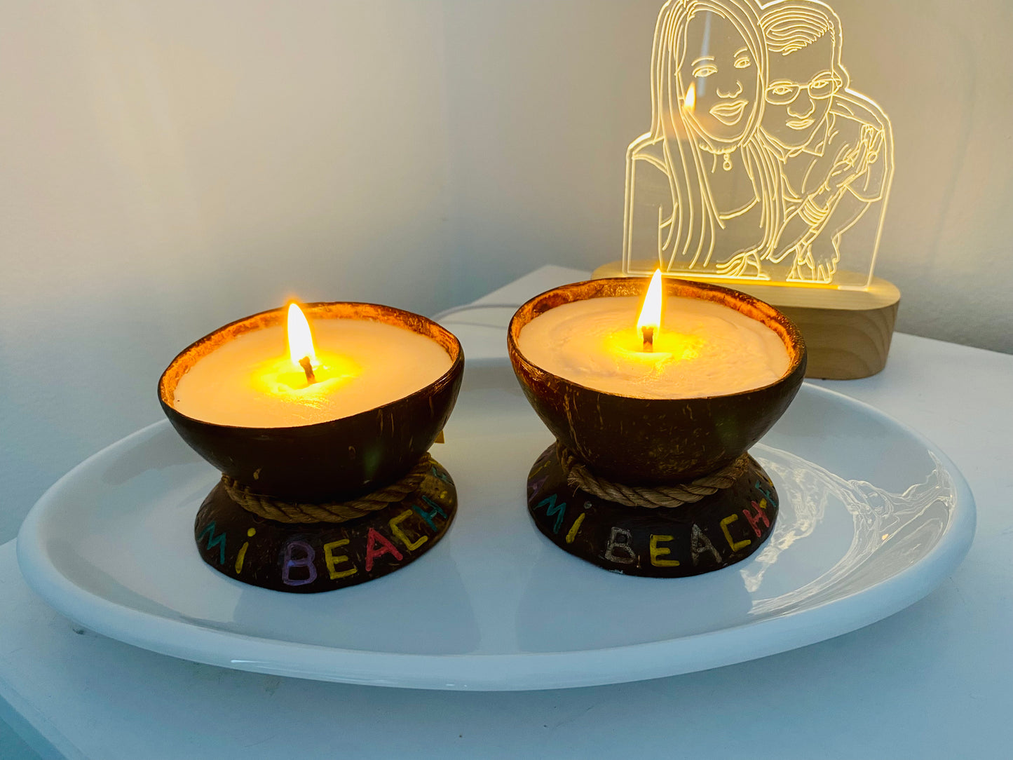 Coconut shell Candles