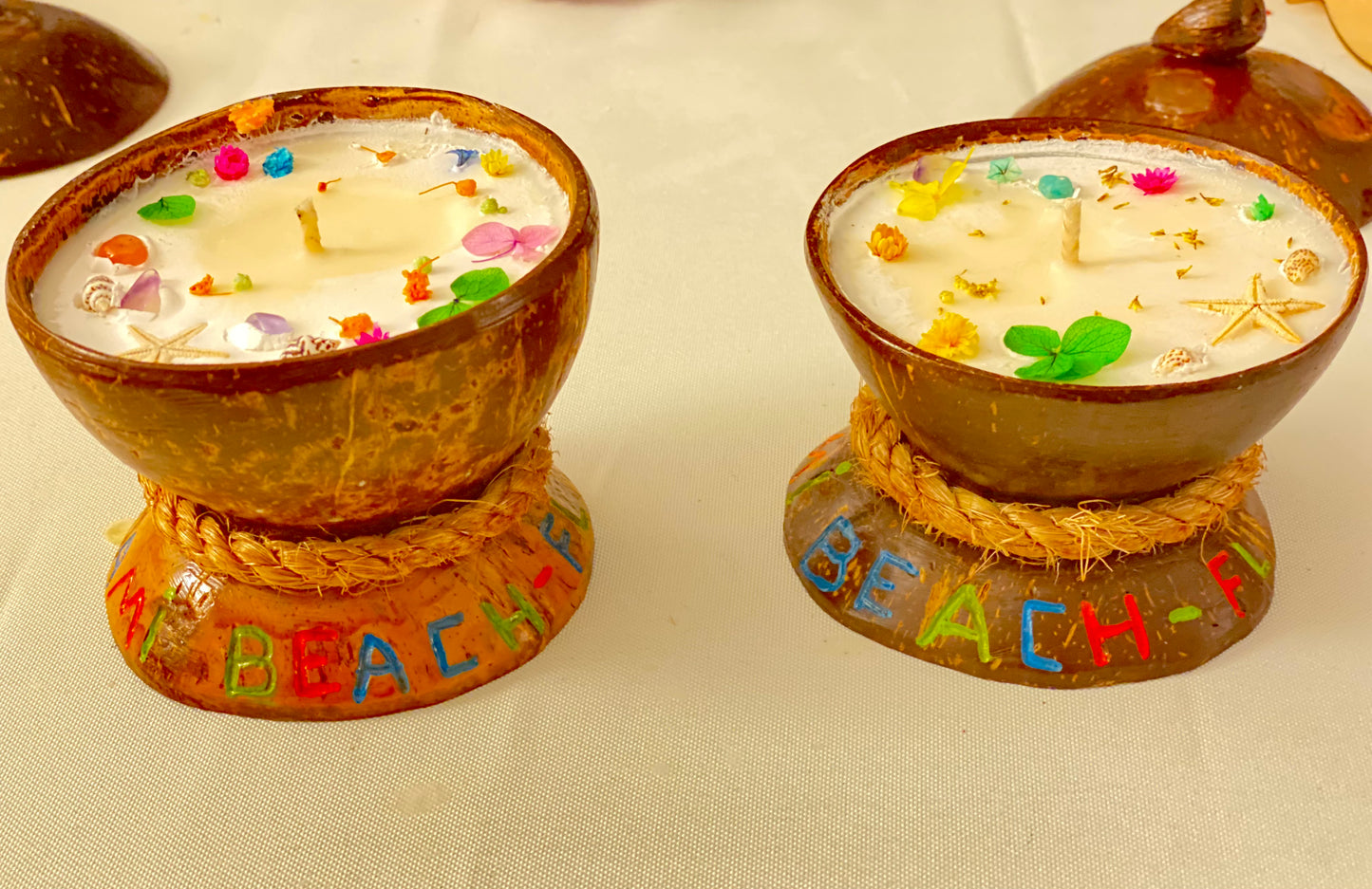 Coconut shell Candles