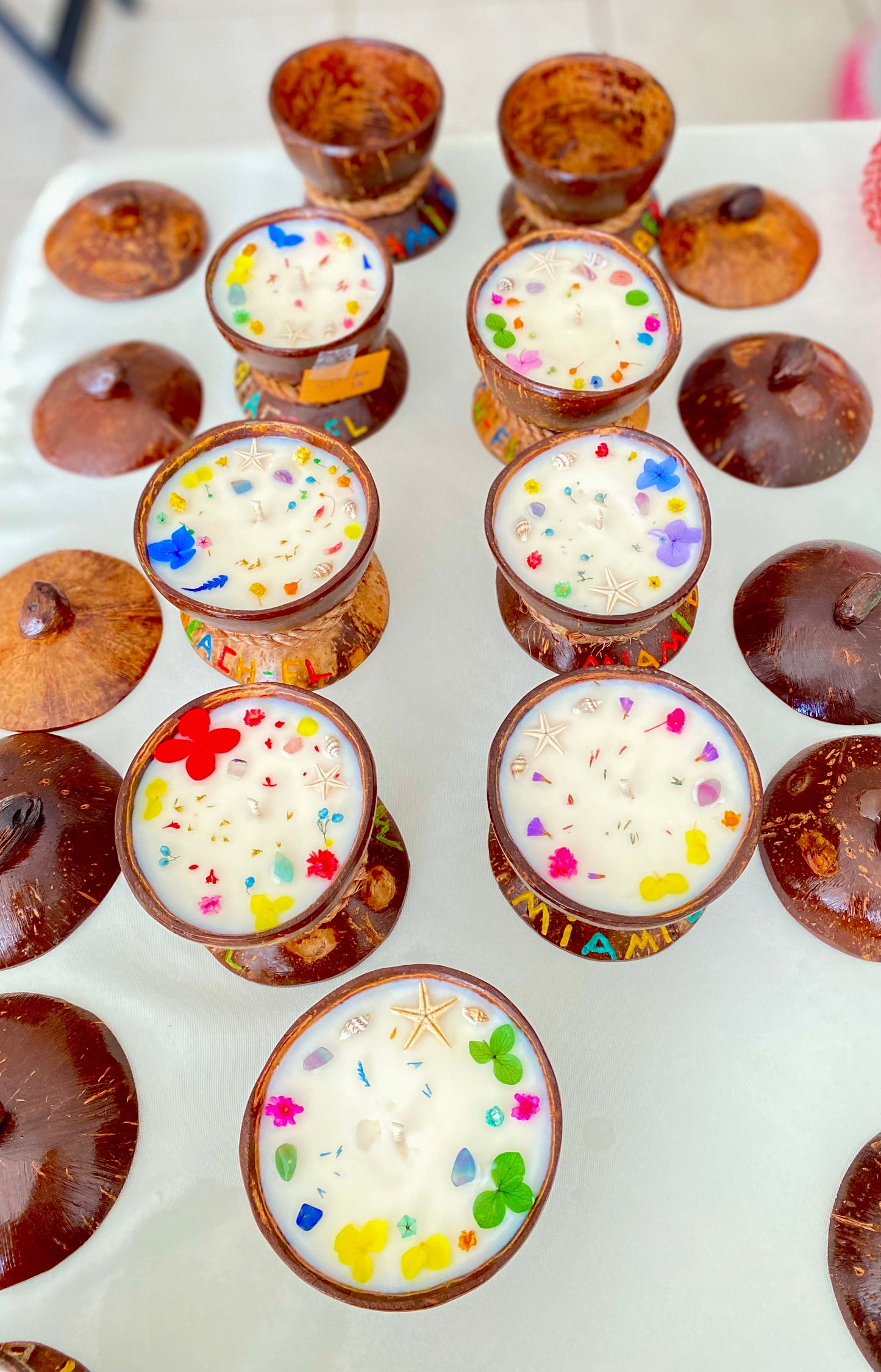 Coconut shell Candles