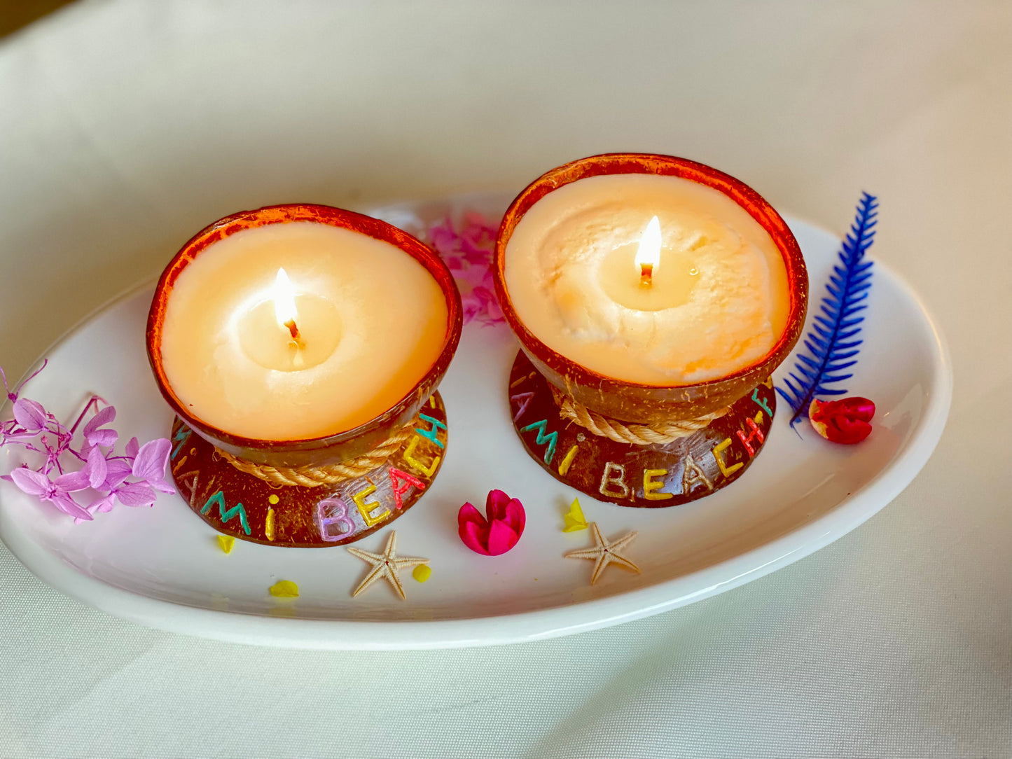 Coconut shell Candles