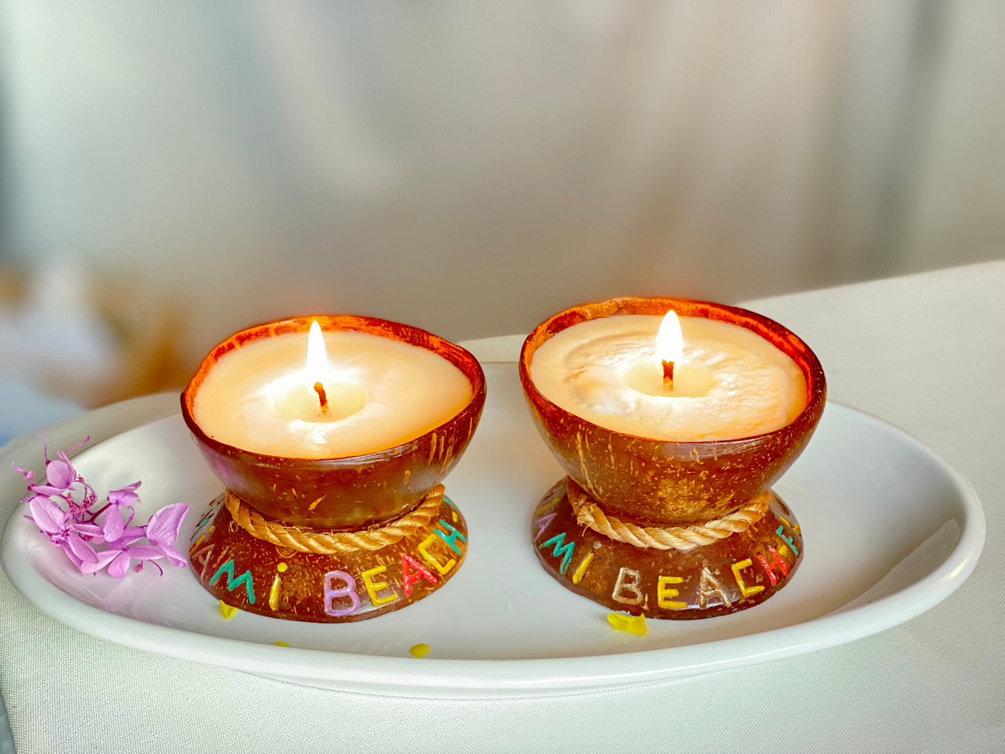 Coconut shell Candles