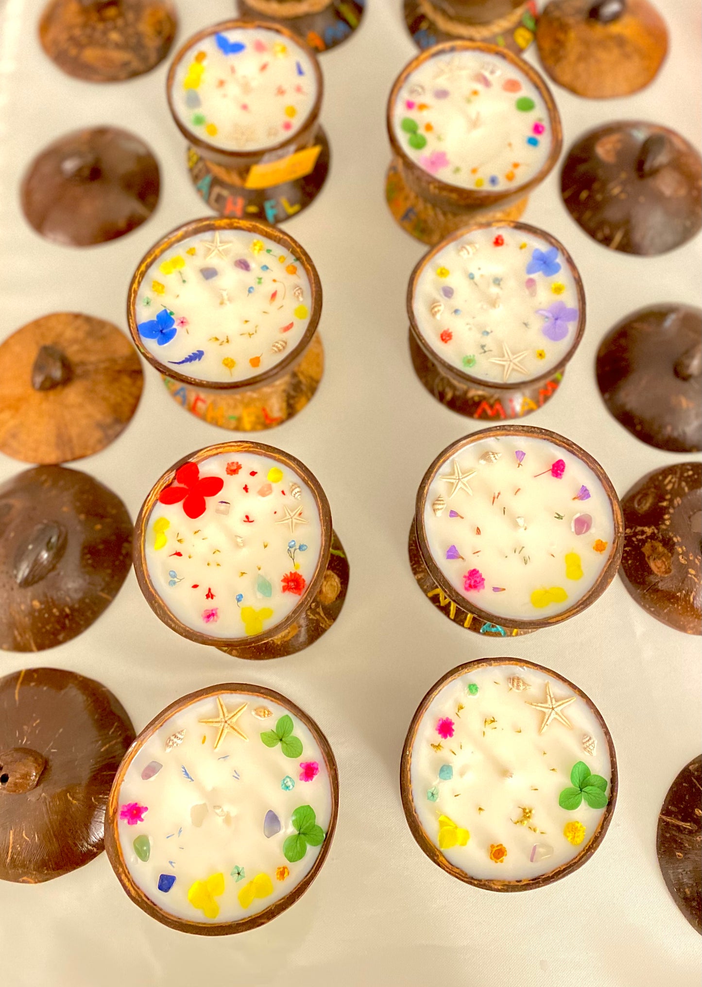 Coconut shell Candles