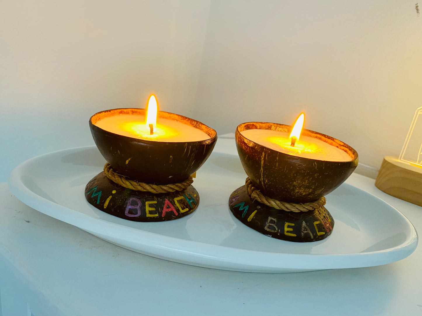 Coconut shell Candles
