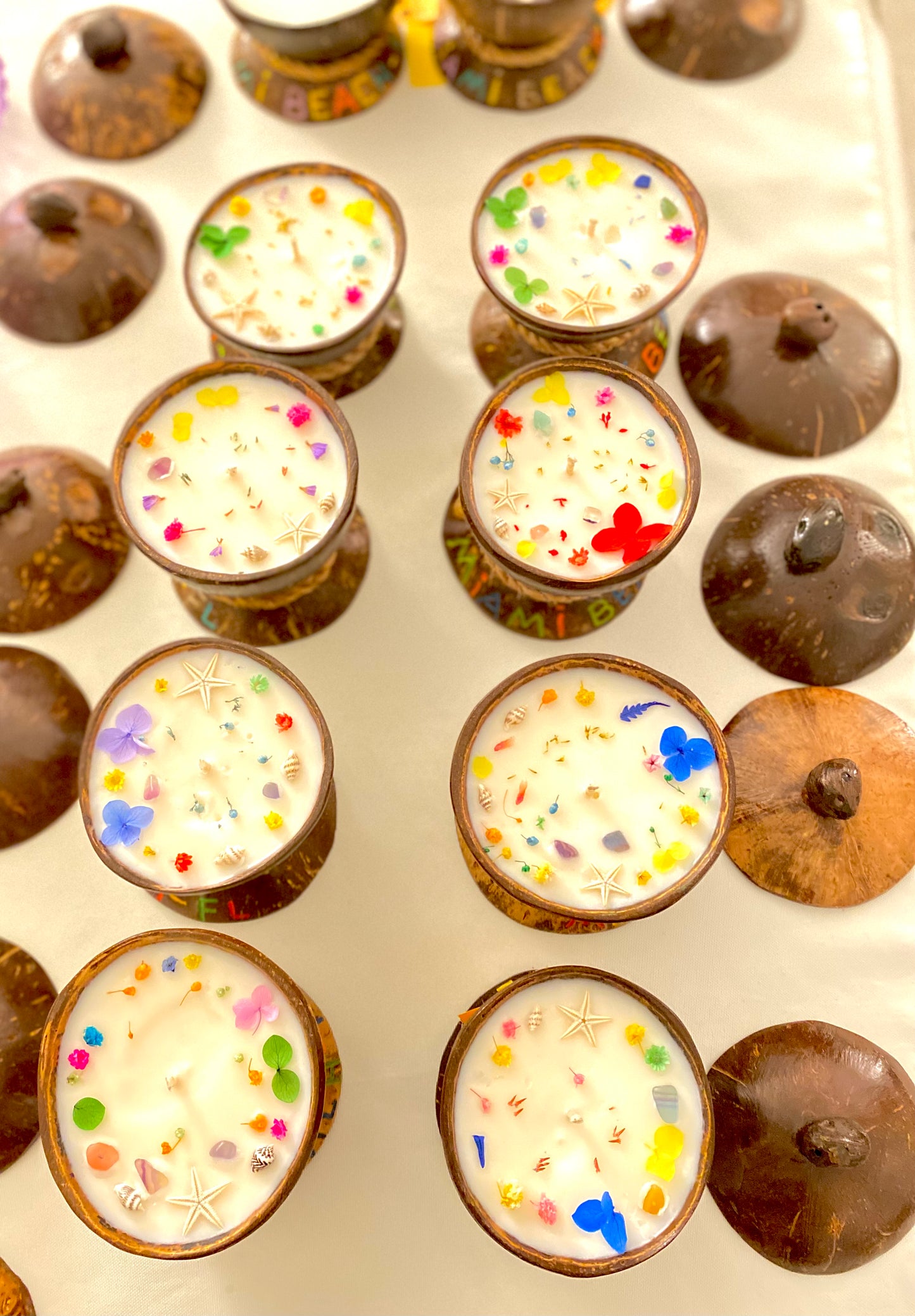 Coconut shell Candles