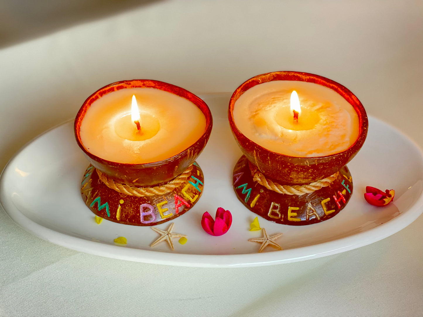 Coconut shell Candles