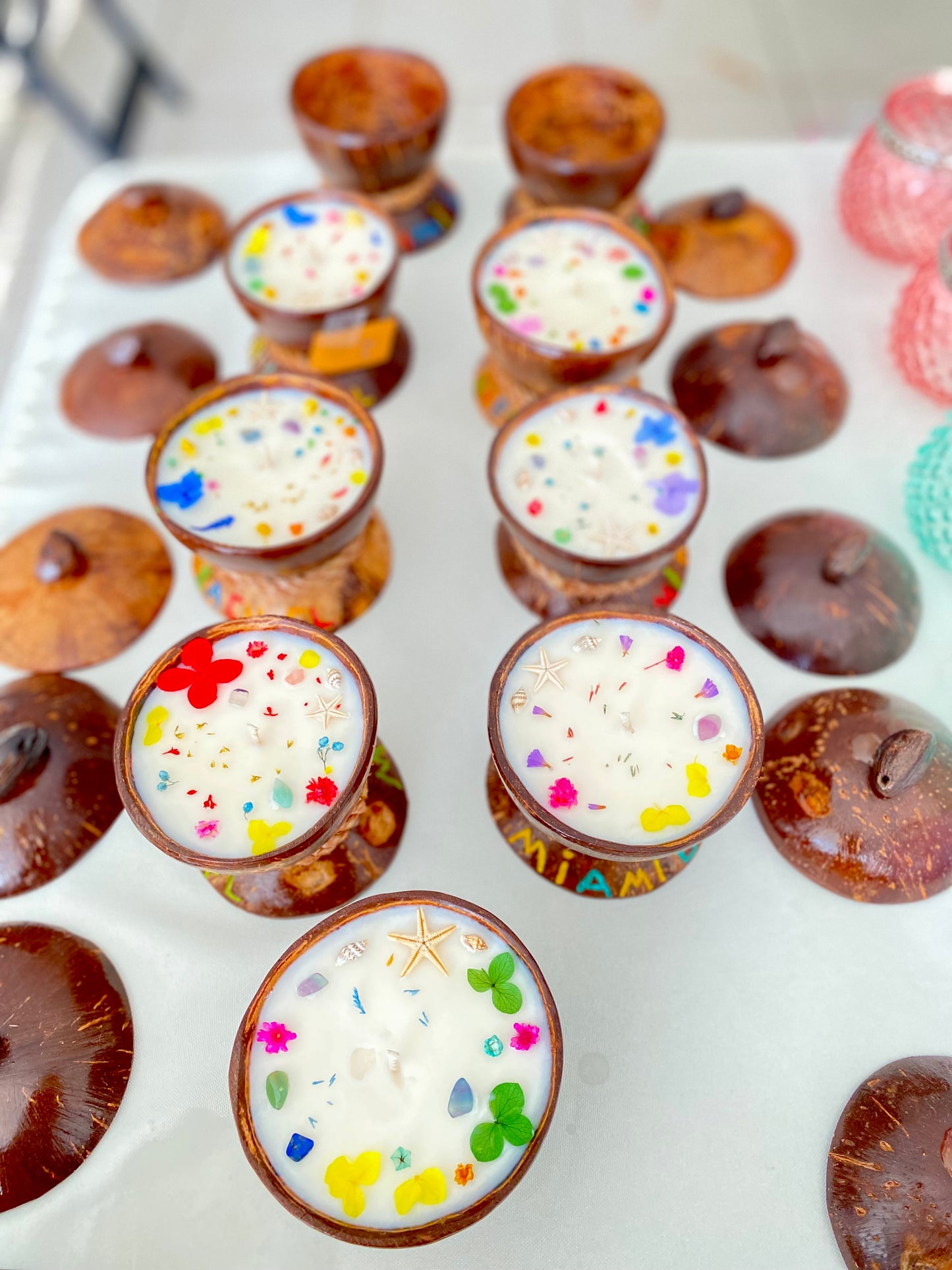 Coconut shell Candles