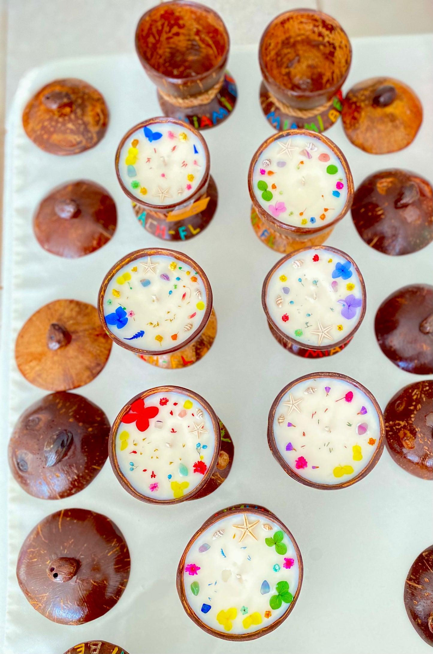 Coconut shell Candles